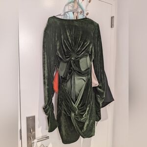 Cut out Velvet Party Mini Dress